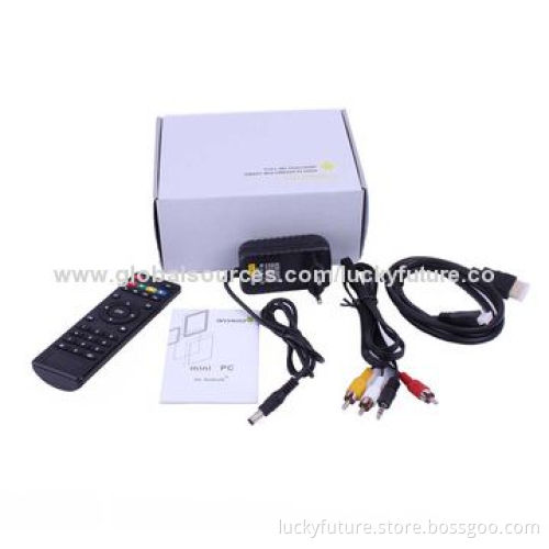 Android 4.2 RK3188 Quad Core TV Player with 2GB/8GB, Wi-Fi, BT, HDMI, LAN, AV, Dual Antennas